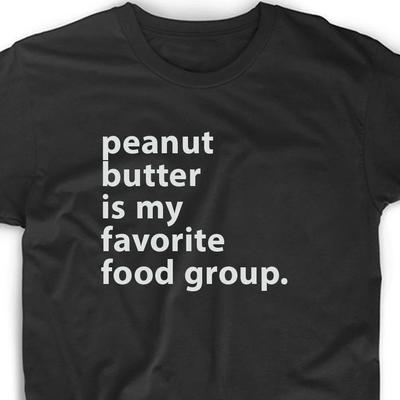 Erdnussbutter Lieblings-Lebensmittelgruppe T-Shirt Lustiges Tee-Liebhaber