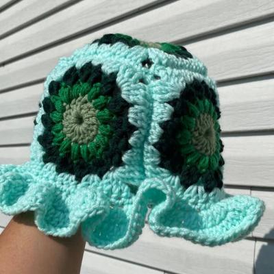 New Handmade Crocheted Dopamine Colorful Fruit Beret Adult Hat