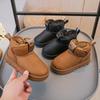 2024 New Style Children Snow Boots Trendy Waterproof Infant Winter Shoes Girls Sneaker Fashion Anti Slip Cotton Shoes Zapatillas