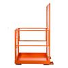 Veiligheidskooi voor heftruck, 1225 x 1148 mm, Robuuste Werkkooi voor Heftruck, 635,03 kg Laadvermogen, Inklapbaar Werkplatform Liftkooi met Afvoergaatje &