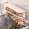 1pcs Refrigerator Egg Storage Box Rolling Kitchen Container Eggs Rolling Rack Large Capacity Refrigerator Egg Organizer Holder