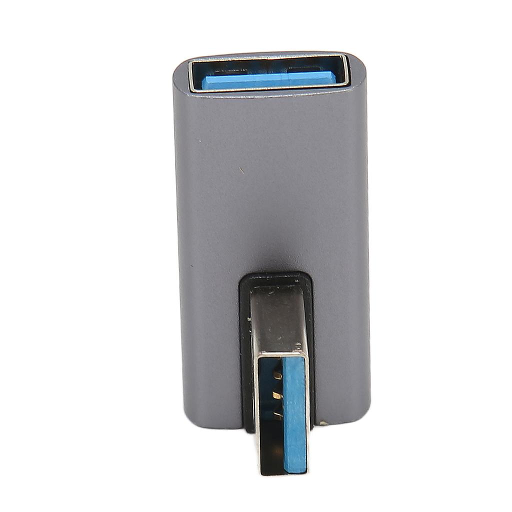 90 Degree USB 3.1 Adapter 15W 5V 3A 10Gbps Plug and Play Left Angle USB Male to Female Adapter for