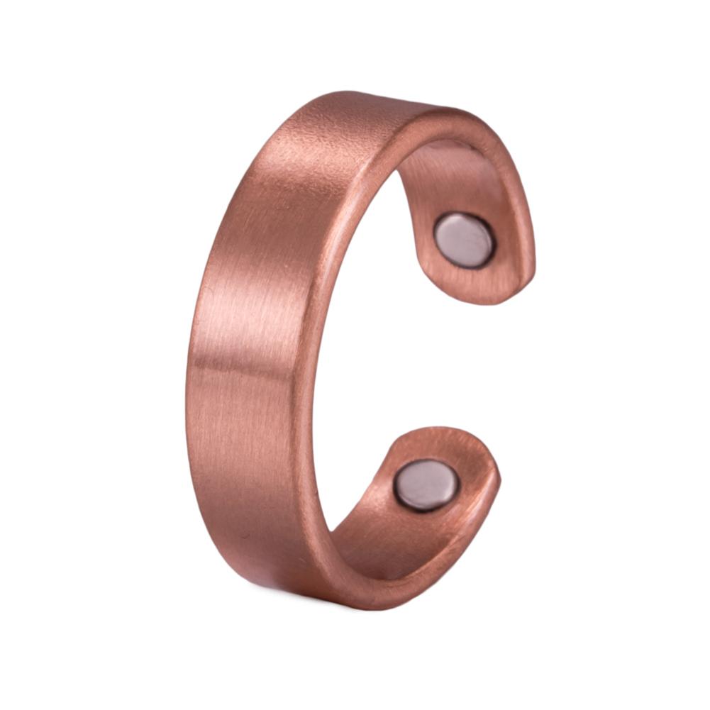 Anelli in Rame Puro Magnetici Salute Energia Dita Manicotto Aperto Anello Regolabile Donna Uomo Fedi Nuziali Larghezza 6mm Gioielli Minimalisti