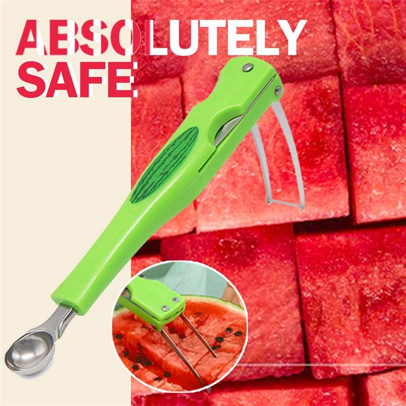 A58Z 3-In-1 Fruit Baller Stainless Steel Fruit Baller Fruit Baller Carving Baller Separator Kitchen Gadgets
