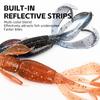 MEREDITH Crazy Flapper Fishing Lures 70mm 90mm Soft Lure Fishing Lures Soft Silicone Baits Shrimp Bass Peche Gear Fishing Tackle