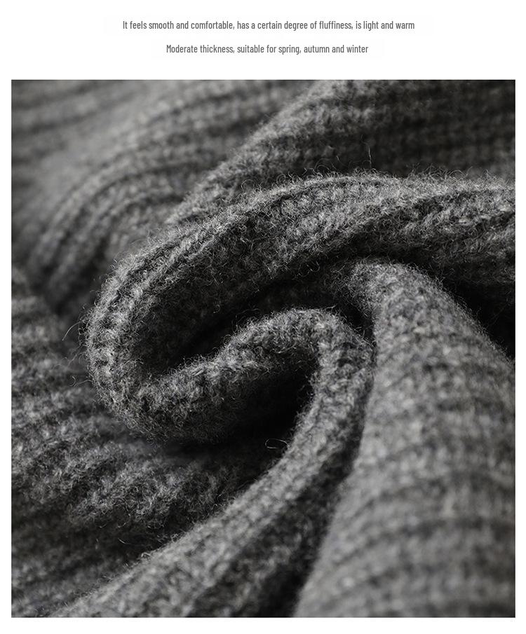 Dámské vlněné pletené šortky s vysokým pasem – Podzim/Zima 2023, Jednobarevné, Zesílené, Štíhlé tříčtvrteční délky