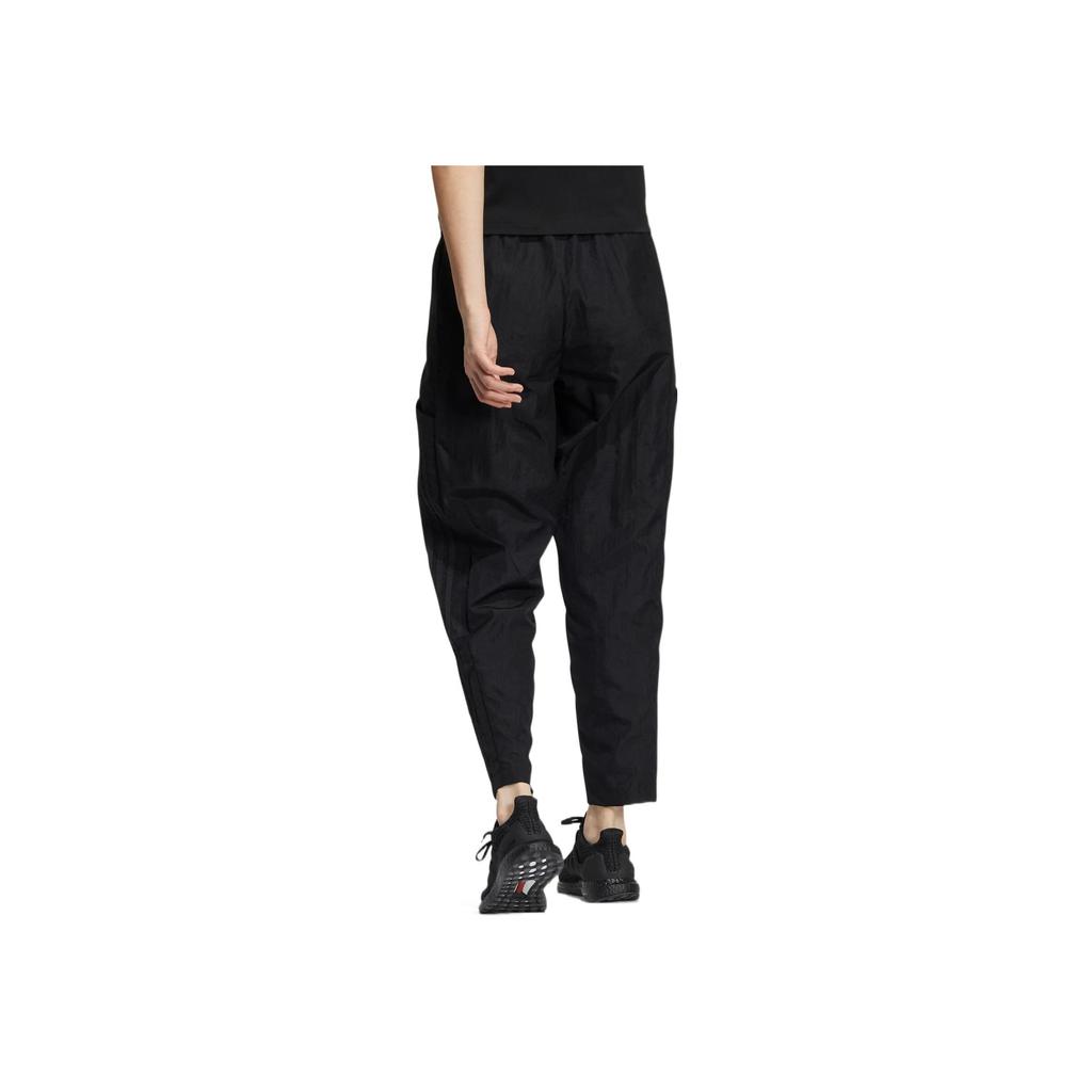 Adidas Solid Color Striped Elastic Sports Pants Women Bottoms Black HM2616