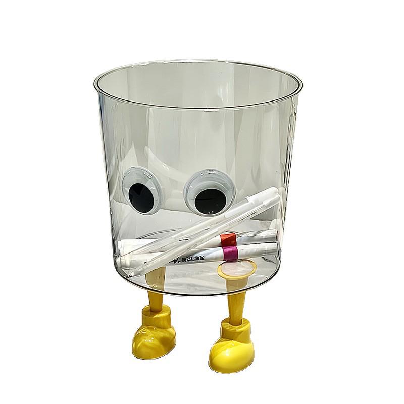 Cute Transparent Trash Can for Home and Office