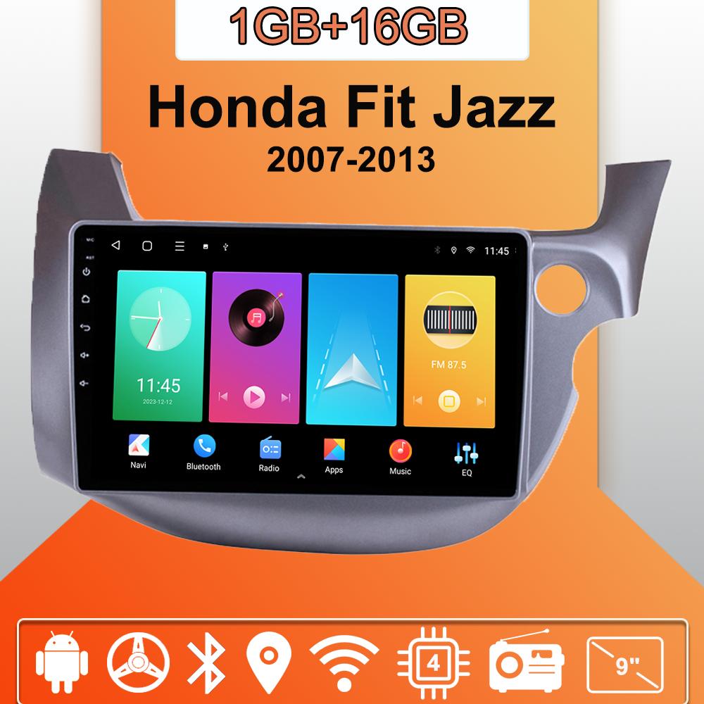 Autorádio Android Auto Carplay Pro Honda Fit Jazz 2007-2013 Multimediální Přehrávač Hlavní Jednotka Stereo GPS Navigace BT WIFI 1+16GB