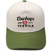 Cowboys & Tequila Cappellino da camionista Ricamo sulla visiera Abbinamento colori vintage Berretto da baseball Maschio Femmina Casual