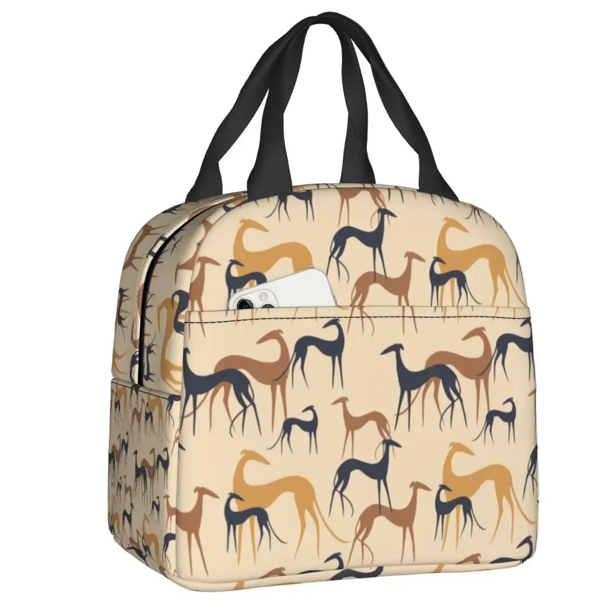 

Greyhound Dogwalk Lunch Bag for Women Men Thermal Cooler Insulated Lunch Boxes for Adult Office 22x20x13CM синий