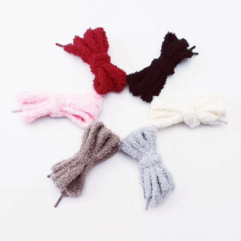 1Pair fashions 1cm wide round plush shoelace Sneakers flat shoes Casual shoelaces 80/100/120/140/160cm Shoelaces for shoes