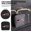 For Car Charge Cable Case Organiser Waterproof Charging Gun Storage Bag GR Sport Camry Prius Auris Crown Yaris Corolla