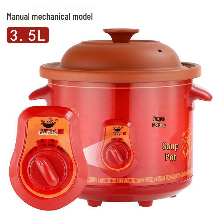 Smart Zisha Clay Stew Pot: Automatic Soup & Porridge Cooker for Health Preservation