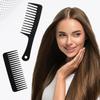 2 Pcs Wide Tooth Hair Detangling Comb, Large Wide Tooth Comb for Curly Hair, Styling Combs for Wet Dry Hairs, Black Care Hairs Combs for Women