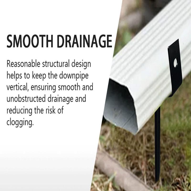 Adjustable Downspout Extension Bracket Strong Weather Resistant Metal Downspout Support Quick Fixing for Drainage