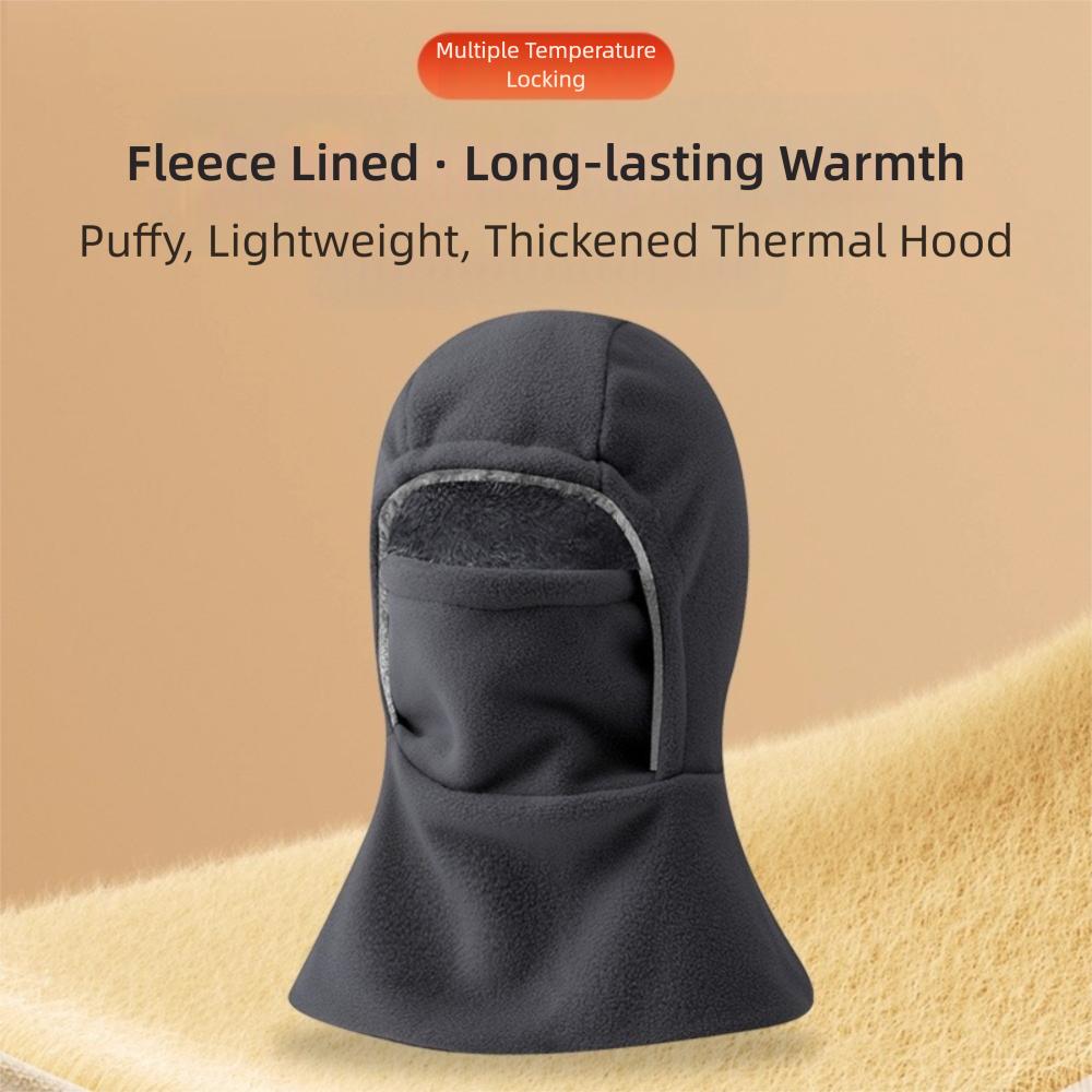Fashion Solid Color Balaclava Hat Cold Proof with Mask Pullover Hats Windproof Warm Ear Protection Cap Outdoor Sport