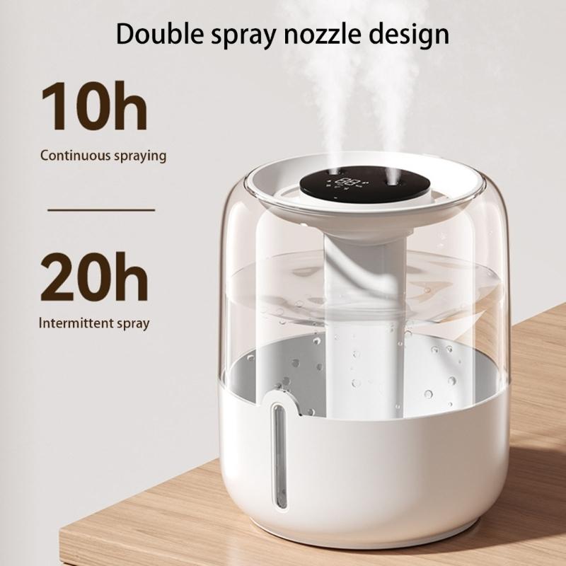 USB Doppel-Sprüh 6,8L Luftbefeuchter mit Nachtlicht Schlafzimmer ätherisches Öl Diffusor Hochkapazitäts Kaltnebelgenerator