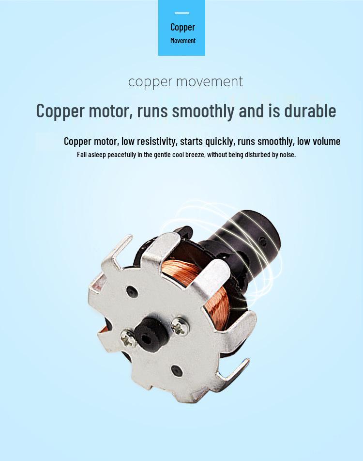 Jiapeng Kompaktowy wentylator stołowy z klipsem - Energooszczędny wentylator letni do akademików i biur