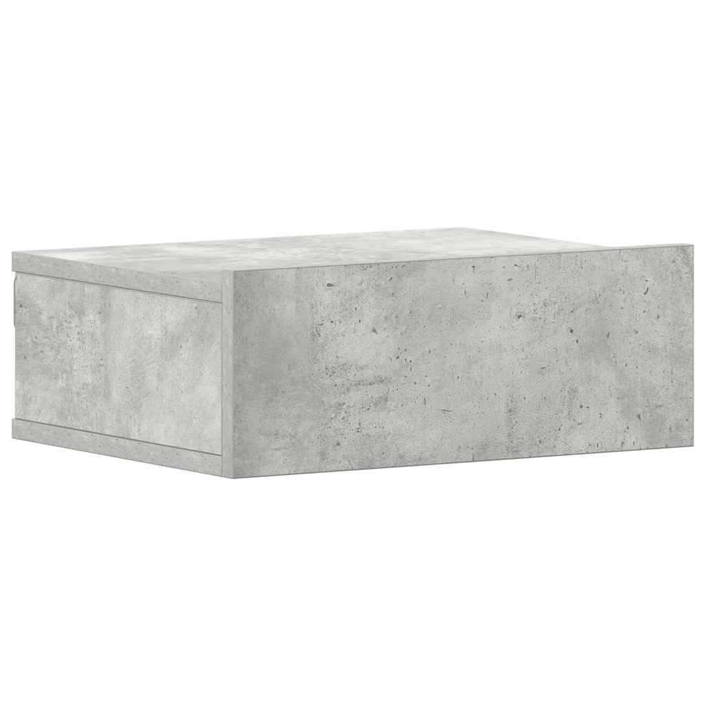Hanging Nightstand Concrete Grey 40x30x15 cm Wood Based Material