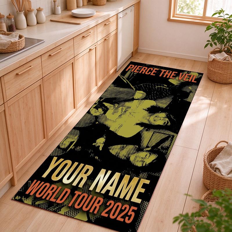 My Chemical Romance Customizable name kitchen floor mat easy to clean and wipe down Suitable for kitchens living rooms and entryways—a perfec