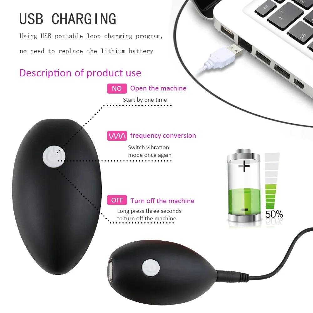 Vibrating Egg Sex Toys for Women G Spot Nipple Clitoris Stimulator Massager Vibrator Tongue Licking Jump Egg with Mouse Charging