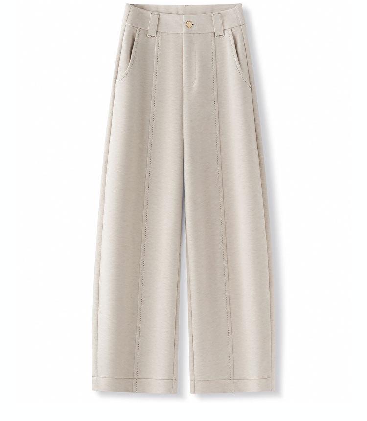 

Женские приталенные брюки-сигареты из ацетатной шерсти - Осенне-зимние повседневные брюки прямого кроя 28 грязно-белый