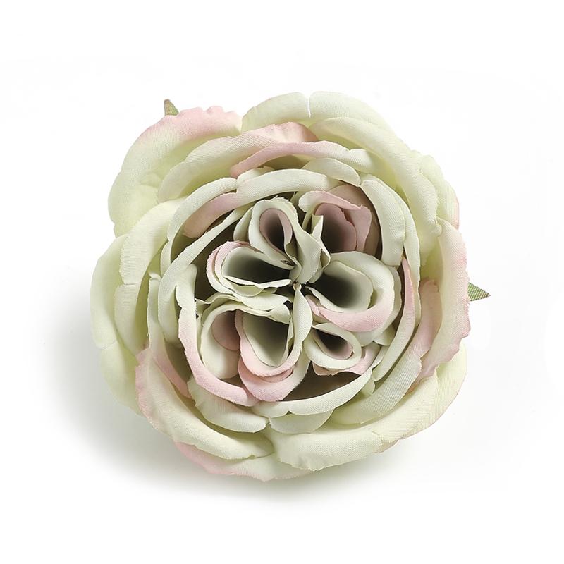 

1/2/5Pcs Silk Retro Rose Heads Artificial Flower Decor Wedding Bridal Hairdress Home Party Decoration Fake Flower Wall Accessory 1Pcs зелёный