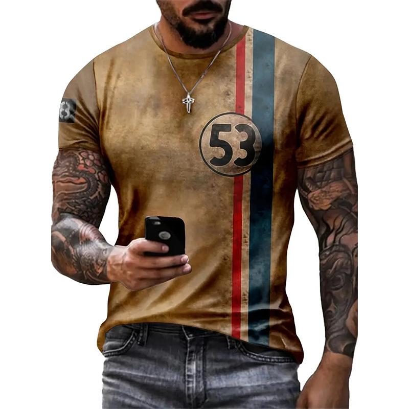 Summer Trendy Men's Casual Short Fashion Sleeved T-shirt