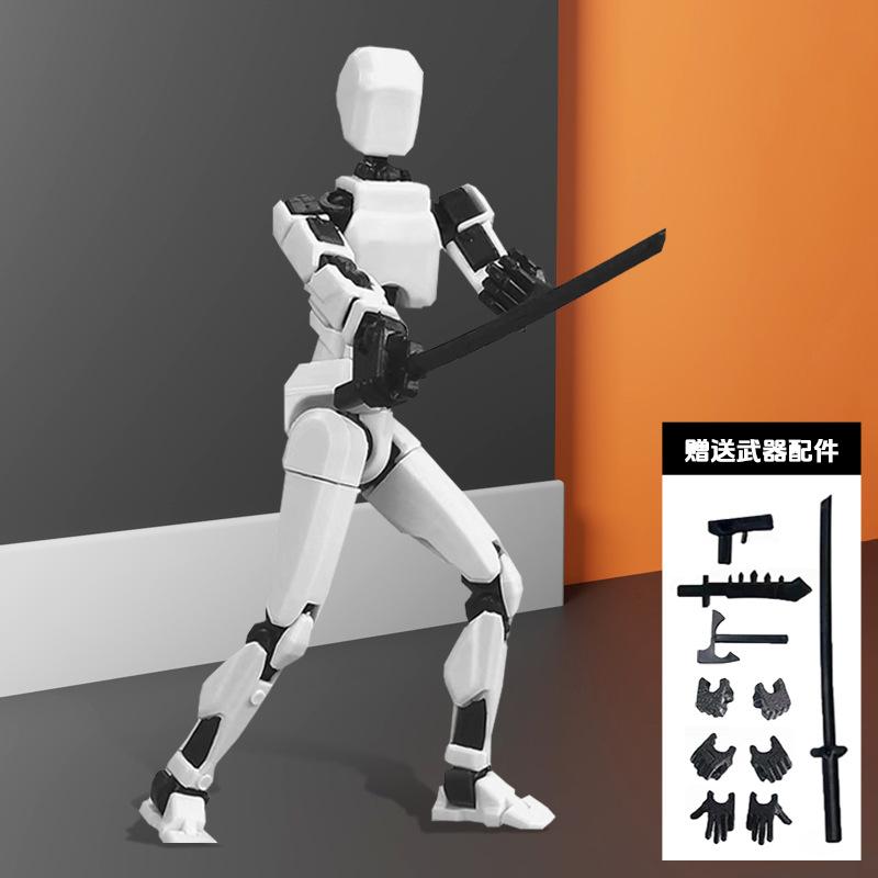 Dritte Generation 3D-Druck-Dummy-Figur Glück 13 Puppe Farbserie Mehrfach bewegliche Gelenkpuppe DIY Handgefertigt