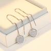 New 925 Sterling Silver Earrings for Women Original Charm Double Hoop Earrings Pave CZ Fine Engagement Anniversary Jewelry Gift