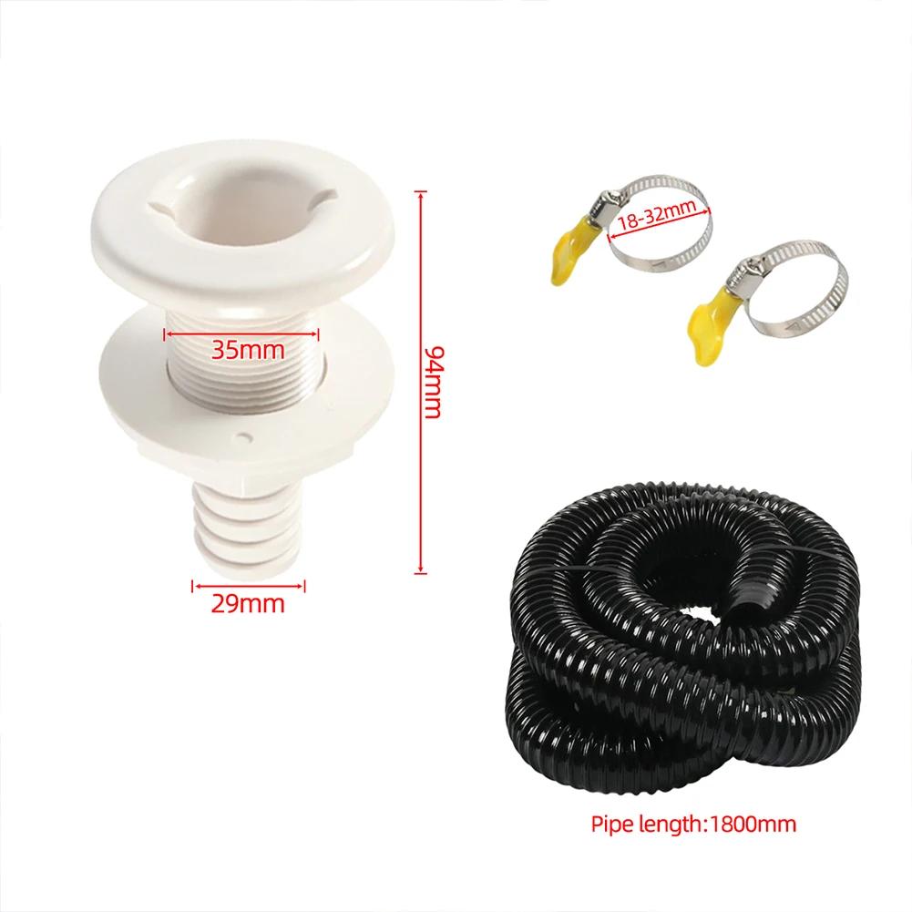 Bilge Pump Hose Installation Kit with 2 Clamps Thru-Hull Fitting for Boats Marine Bilge Pump Hose Installation Kit Accessories