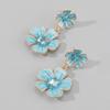 Simplistic and Cute Flower Oil Drop Earrings - Light and Comfortable Accessories