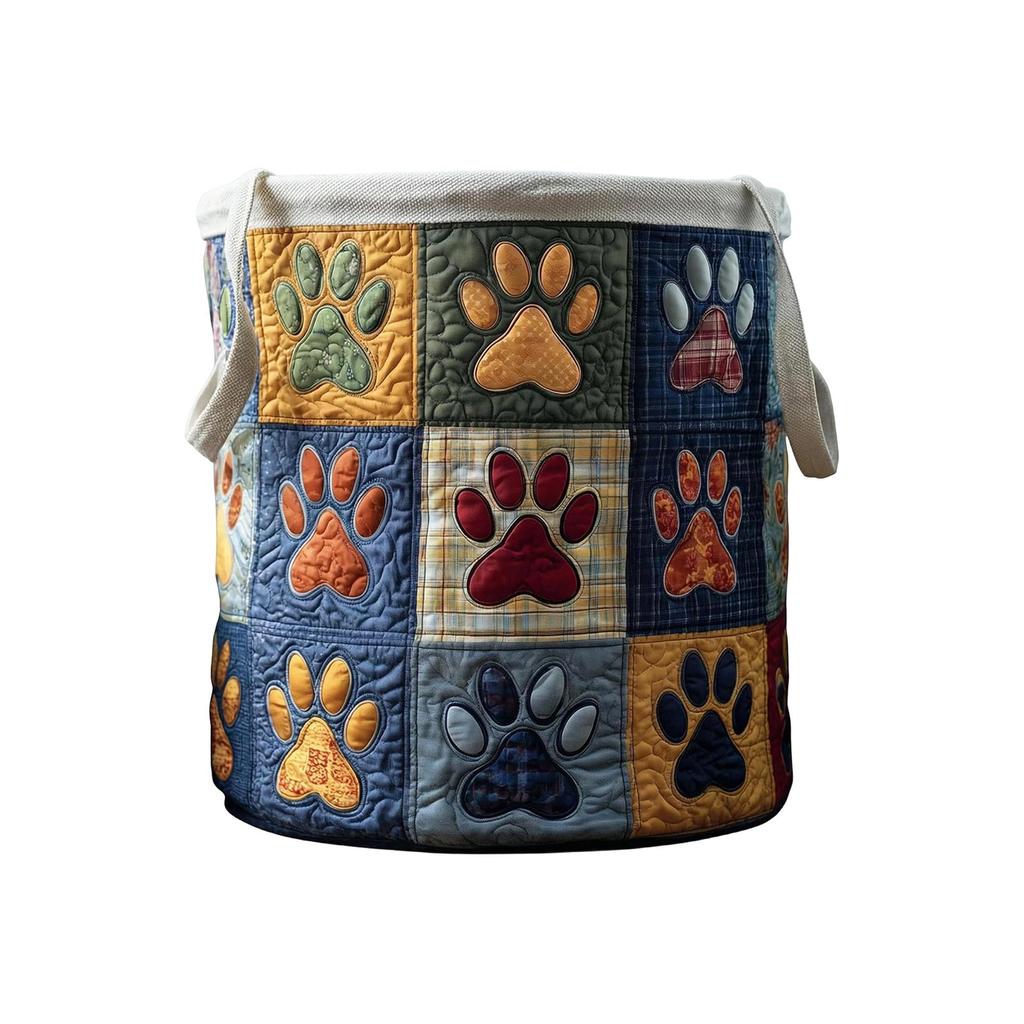 Gesteppter Wäschekorb, und geeignet zur Aufbewahrung schmutziger Wäsche.