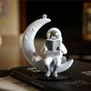 Cute Outer Space Astronaut Figurine Action Figure Toys Statue for Showpiece Home Living Room Decor Office Desktop Decoration Car Dashboard