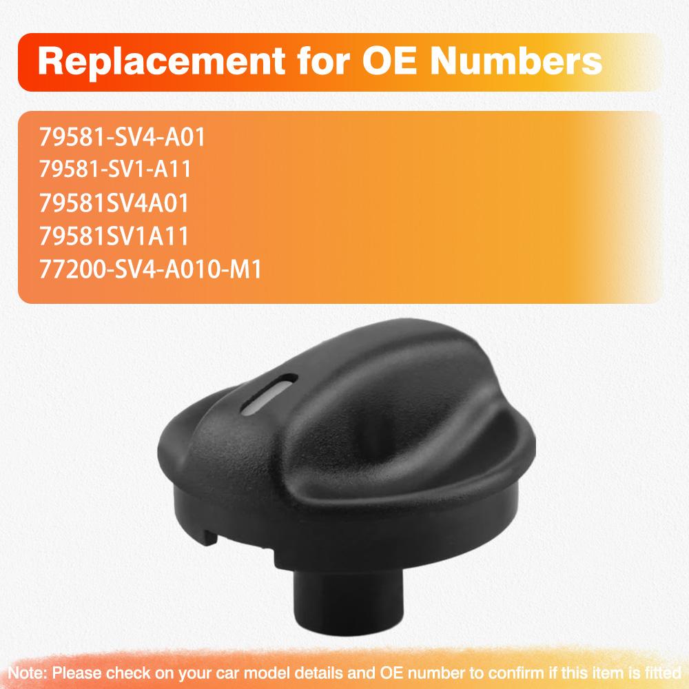 Air Control Heater Fan Switch Control Knob For Honda Accord DX Sedan 4-Door 2.2L 2156CC 1994–1997 79581-SV4-A01
