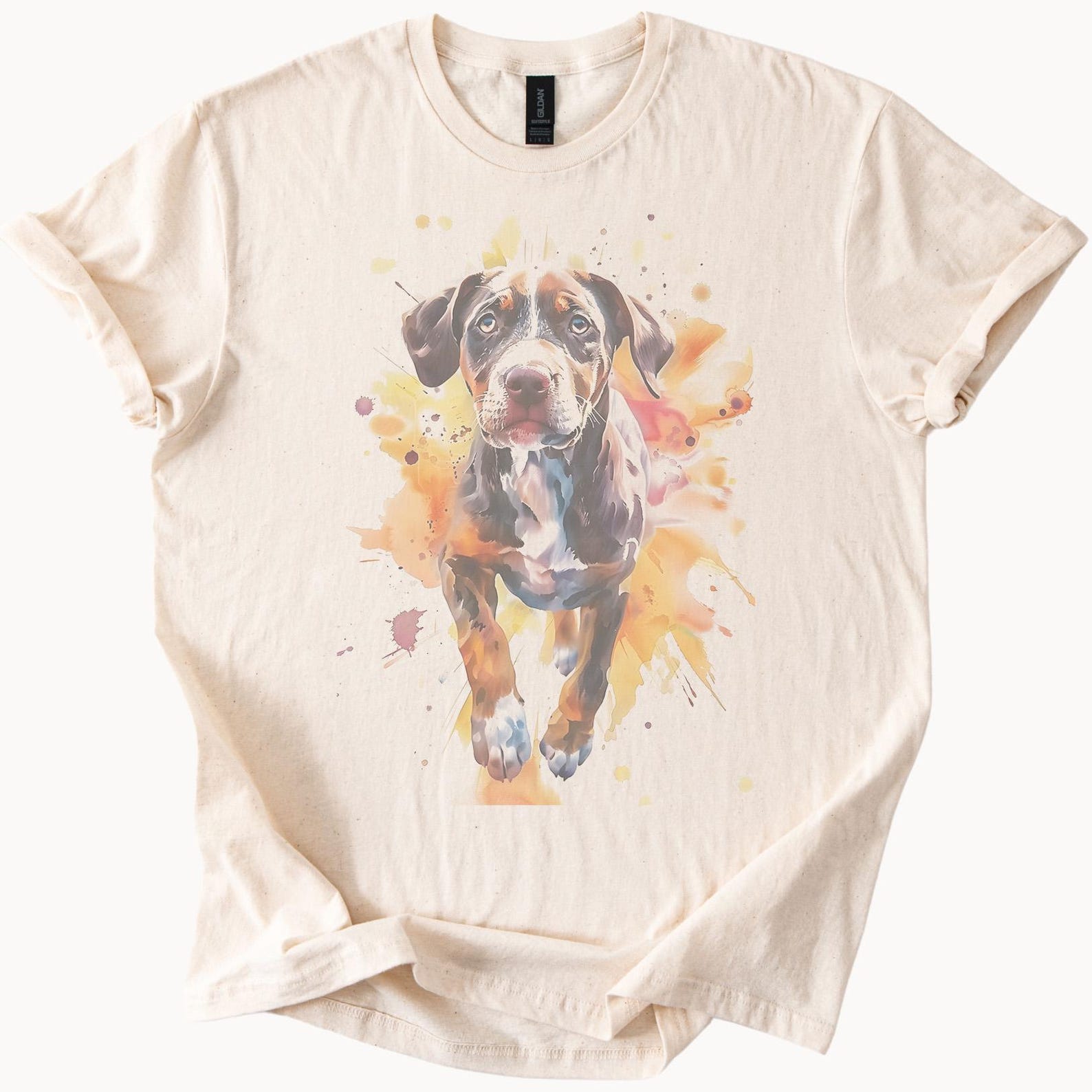 Watercolor Running Puppy Art Shirt Tshirt 110