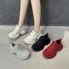 Fashion Youth Girls Chunky Crystal Sneakers Women Fashion Casual Breathable Height Increased Flat Platform Bling Bling Shoes Footwear