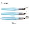 3Pcs New Plastic Drawing Pen Set Stationery Blue Water Color Brush Easy to Use Pointed Reservoir Brushes