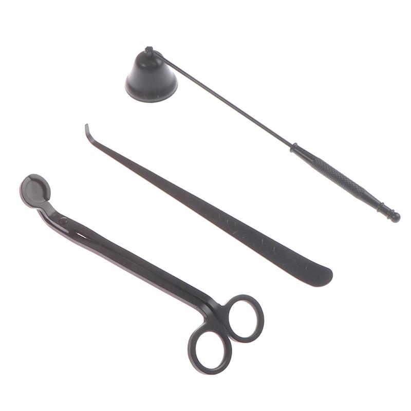 

3 шт./Набір Обрізувач Ґнота Свічки Різак для Свічок Гасник Занурювач для Свічок Аксесуари чорний