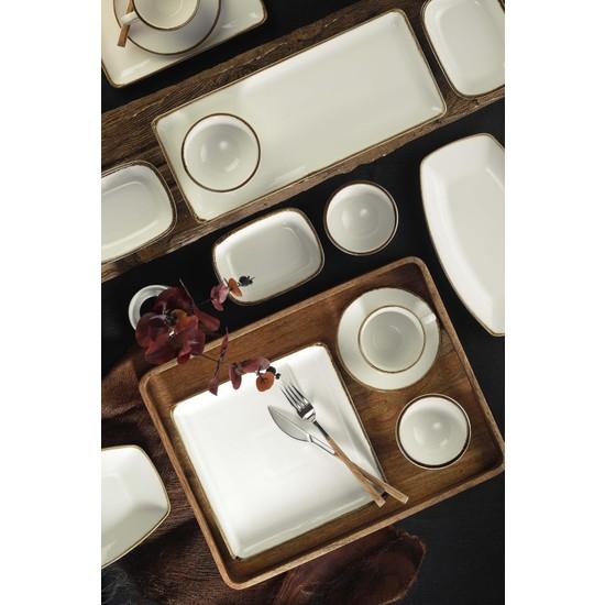 

Kütahya Porcelain Atlantis Tan Набор для завтрака из 30 предметов Кремовый