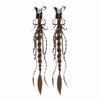 1Pair Ribbon Claw Clip Double Ponytail Twisted Braid Long Braiding Hair Extensions  Party