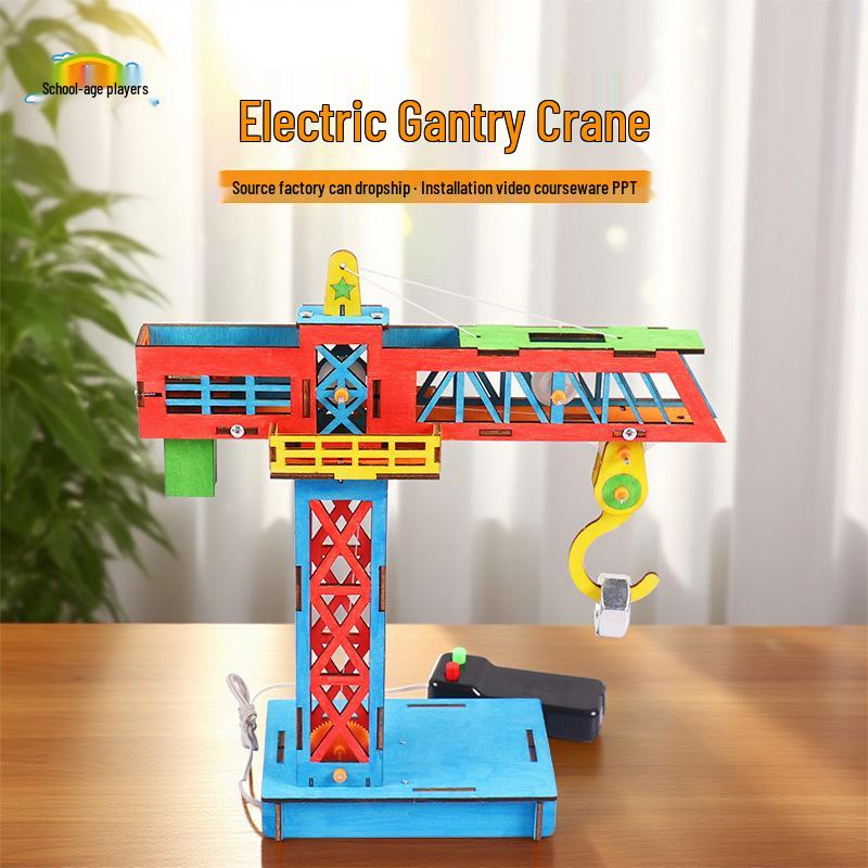 

Модель DIY с дистанционным управлением: Креативный электрический башенный кран для студентов