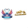 Acrylic Swan And Bull Figurine Sculpture Table Centerpiece Modern Artwork Chinese Animal Statue for