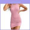 Ärmelloses Sommer-Bodycon-Kleid mit Rippstrick für Freizeit und Büro