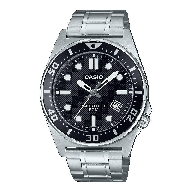Casio Men s Stainless Steel 50M Water Resistant Analog Quartz Watch MTD-135D-1AV чёрный
