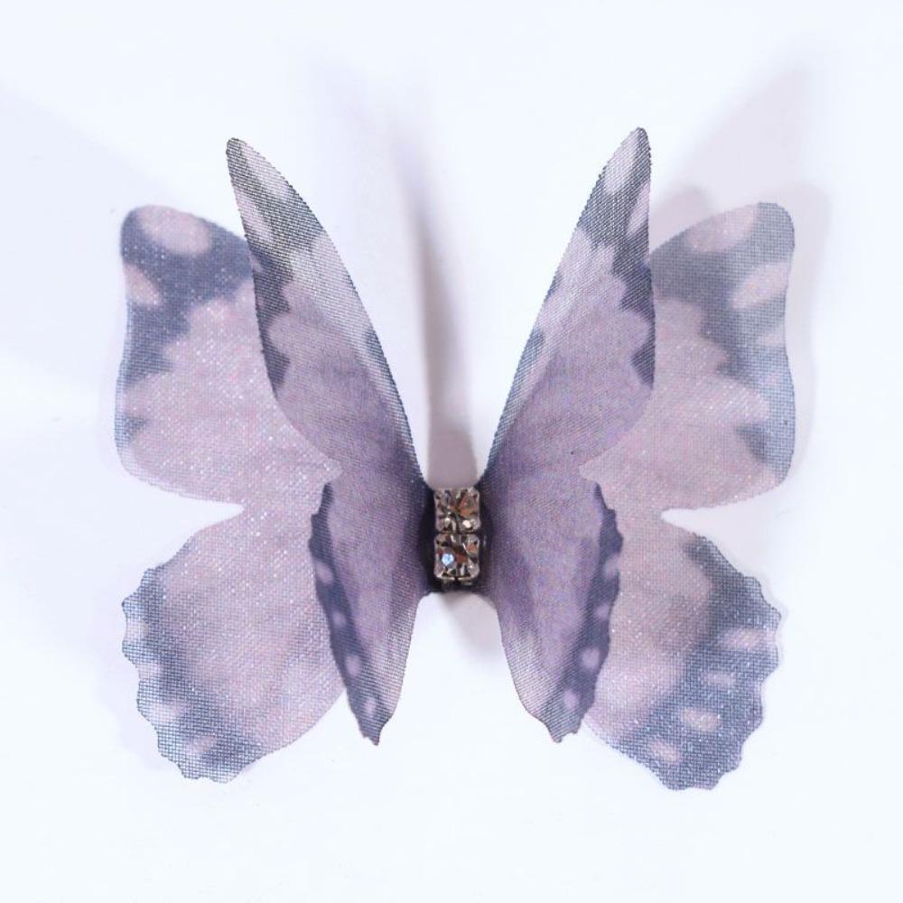50pcs 3D Organza Fabric Butterfly Appliques Sewing Craft Decoration  Garment Design Materials