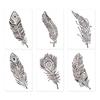 6 Pcs Painting Templates Feather Stencils 7x10Inch for Kid Drawing Graffiti DIY Crafts Party Decoration Birthday Favors