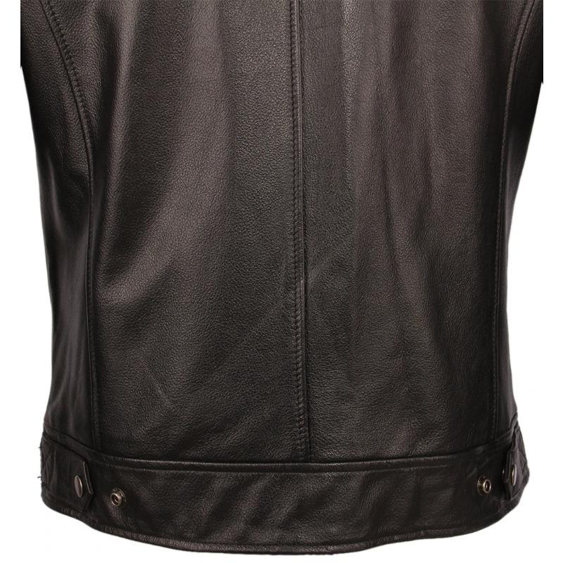 Čínská velikost Vintage pánská kožená bunda Pánský kožený kabát Hovězí kůže Pravá kůže Bundy Podzim Pánský kabát