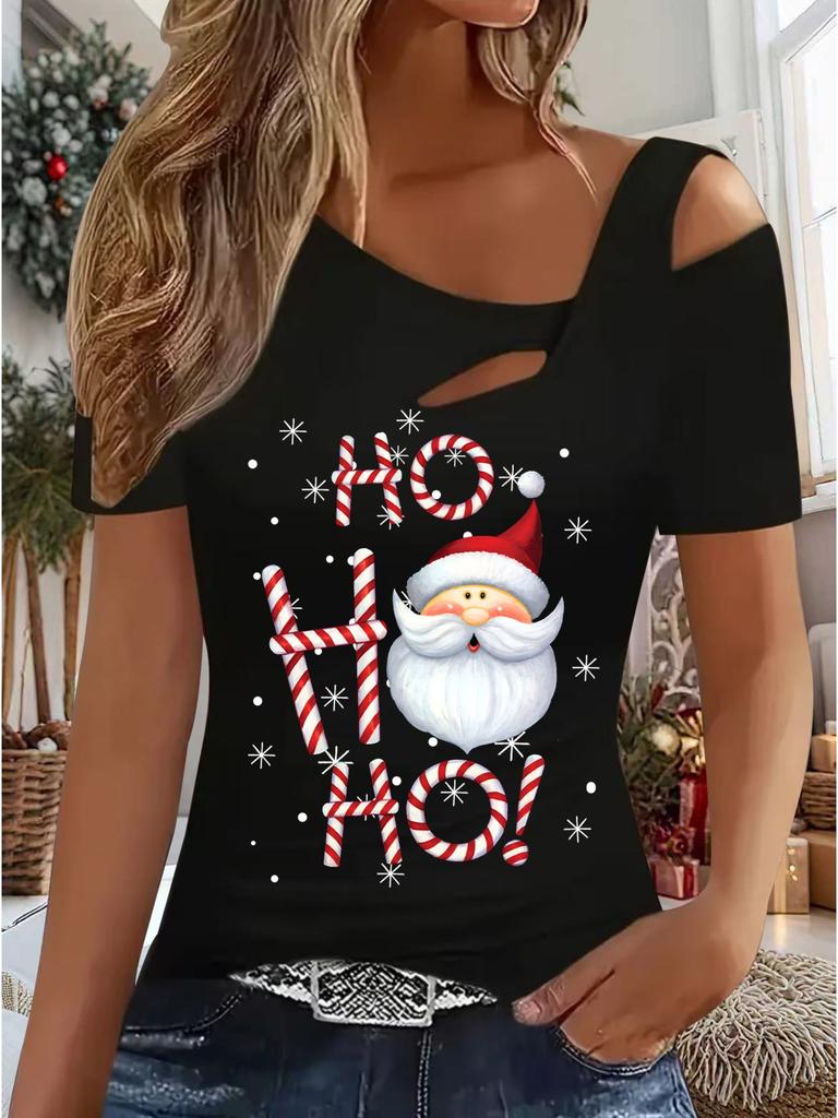 Women's New Casual  Top  Christmas  Halloween Christmas Gift Tops Shirt Blouse